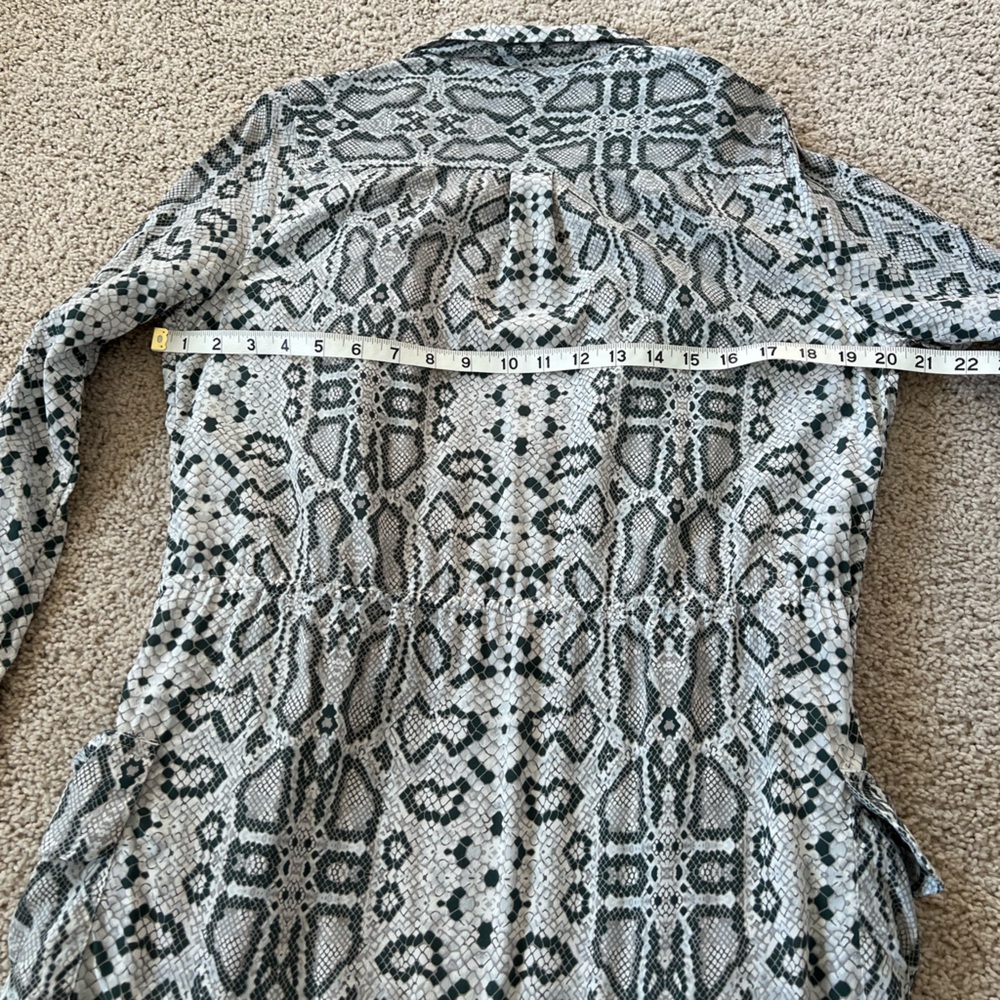 Equipment Snakeskin Print Long Sleeve Dress - Picture 4 of 16